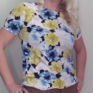 Floral Print JM Collection Top